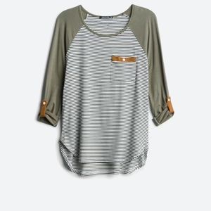 Madelene Roll Tab Knit Top